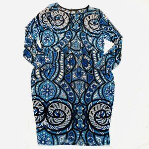 Fashion to Figure Bodycon dress Womens Plus Size 1 geometric blue black white